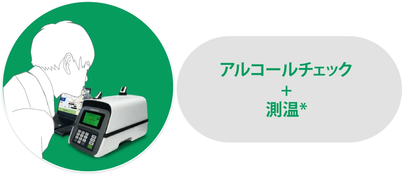 アルコールチェック 検温